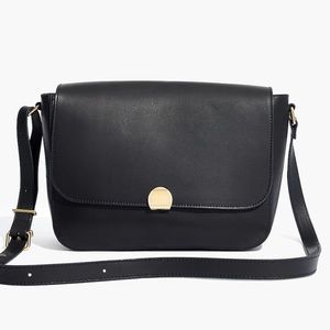 Madewell Black Leather Crossbody Bag